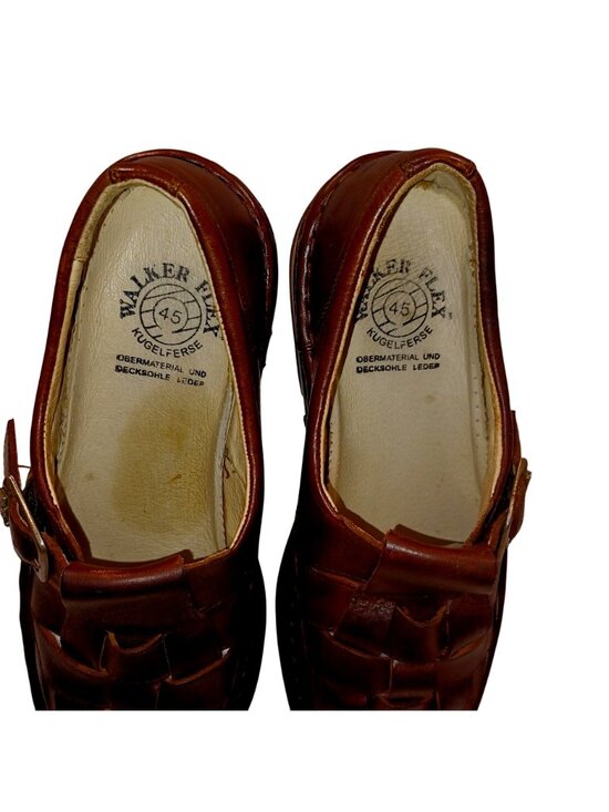 Walker Flex Quiet Luxury leather Shoes Fisherman Caged Sandals Buckle Mens 11.5 main image 3